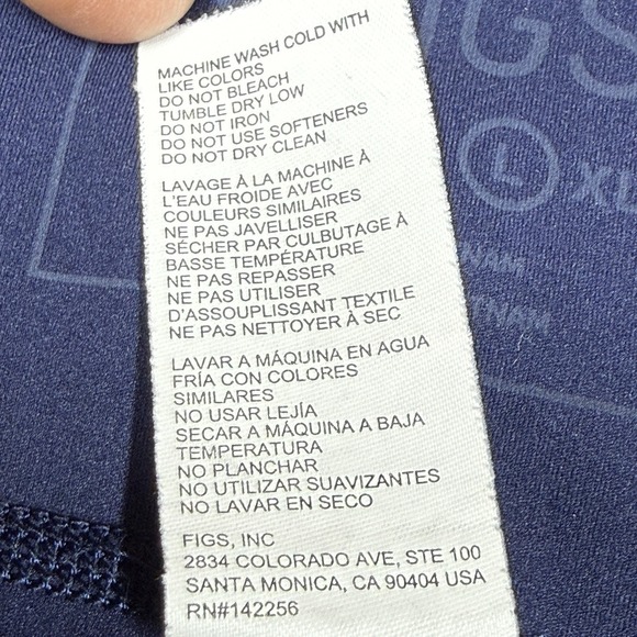 Figs High Waisted Navy Flare Seville Scrublegging Scrub Pant Large 1000042 - Picture 6 of 14